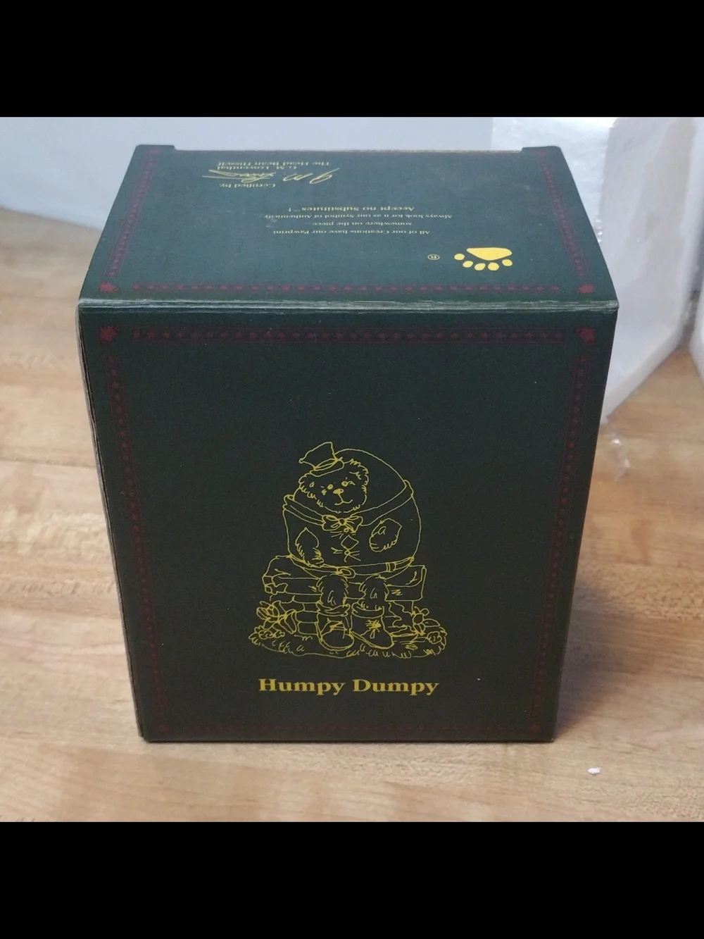 Boyds Bears Humpy Dumpy All Cracked Up 2458 1E First Edition Nursery Rhyme Boxed